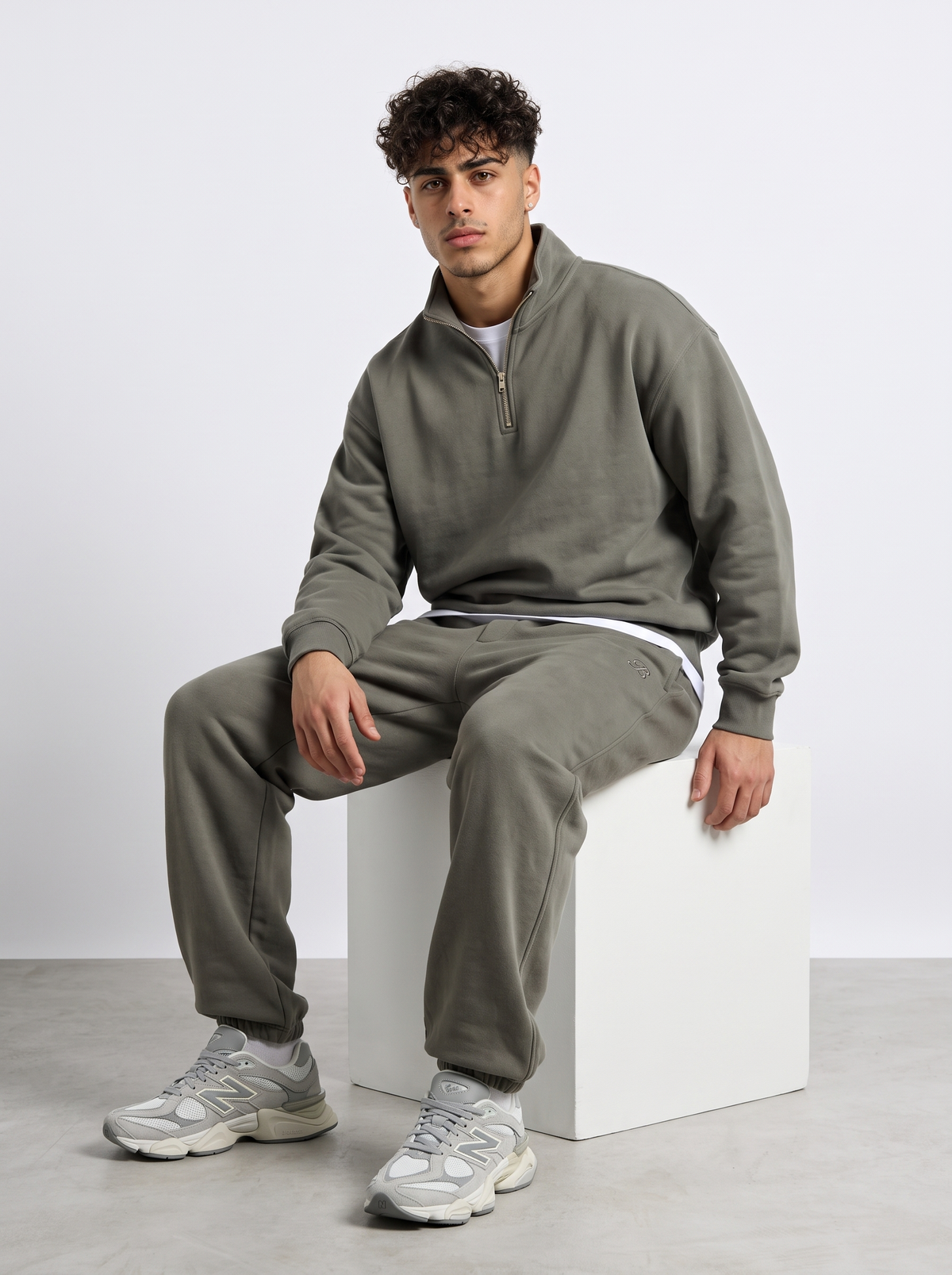 Ensemble jogging col zippé